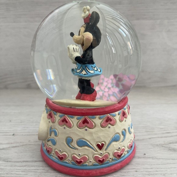 NEW Enesco -Jim Shore- Disney Traditions I Heart You Minnie Mouse Globe 4059187 - Picture 4 of 12